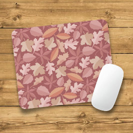 Mousepad folhas de Marsala padrão