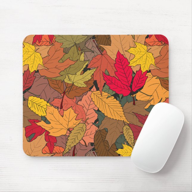 Mousepad Folhas de outono coloridas (Com mouse)