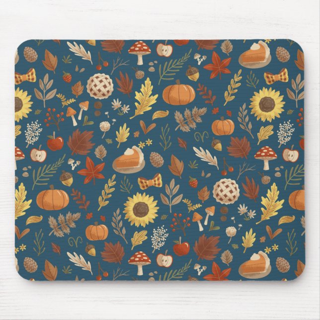 Mousepad Folhas de Outono com um Toque de Ação de Graças (Frente)