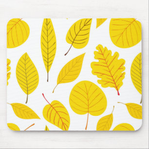 Mousepad Folhas de outono em amarelo