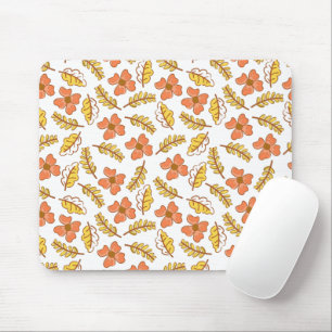 Mousepad Folhas de outono Quentes Quentes com Flores