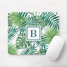 Mousepad Folhas de Palmeira Monograma Moderno