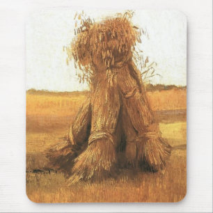 Mousepad Folhas de trigo em campo, van Gogh