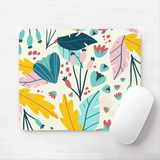 Mousepad Folhas de Verão Tropicais (Com mouse)