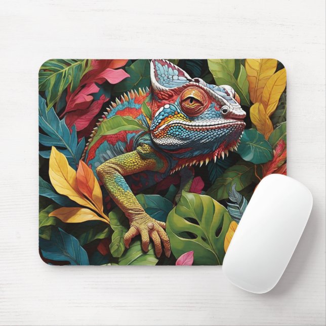 Mousepad Folhas e cores do Lagarto (Com mouse)