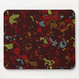 Mousepad Folhas e flores coloridas contra a camuflagem