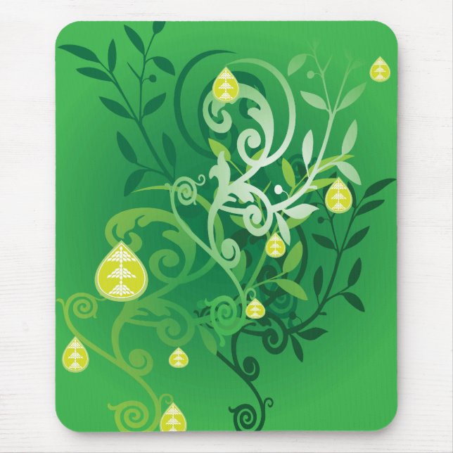 Mousepad folhas e frutas (Frente)