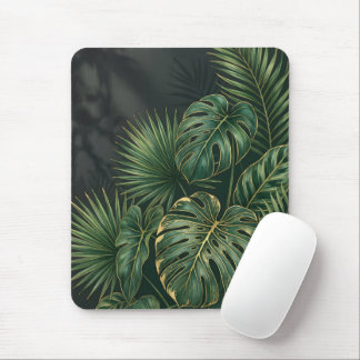 Mousepad Folhas Elegantes de Monstera Tropical