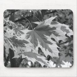 Mousepad Folhas em preto e branco