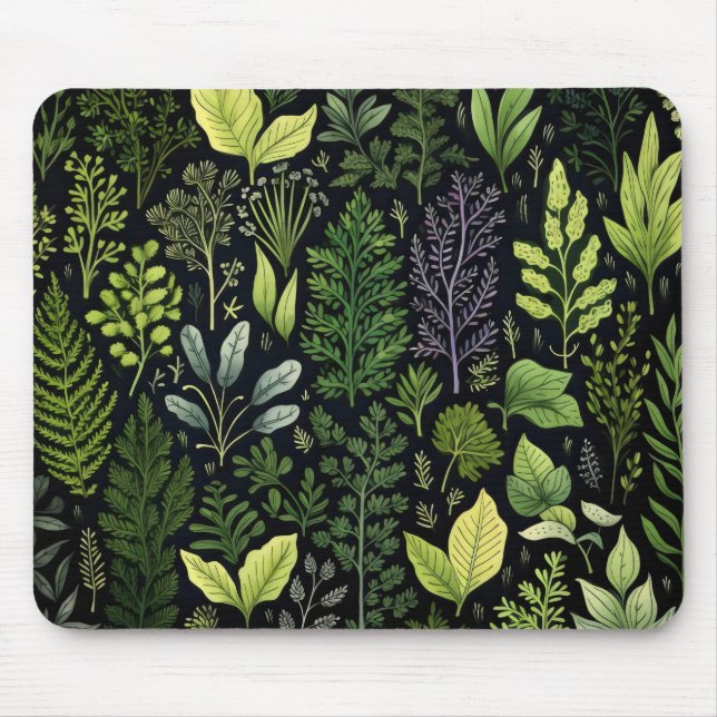 Mousepad Folhas Escuras (Frente)
