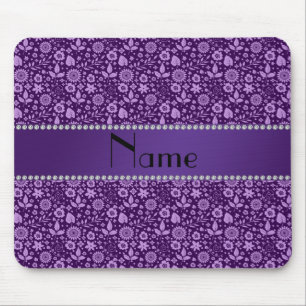 Mousepad Folhas roxas conhecidas personalizadas das flores