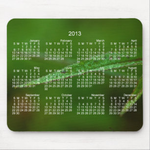 Mousepad Folhas Sparkly do verde; Calendário 2013