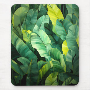 Mousepad Folhas Tropicais Botânica Abstrata Selva Natureza