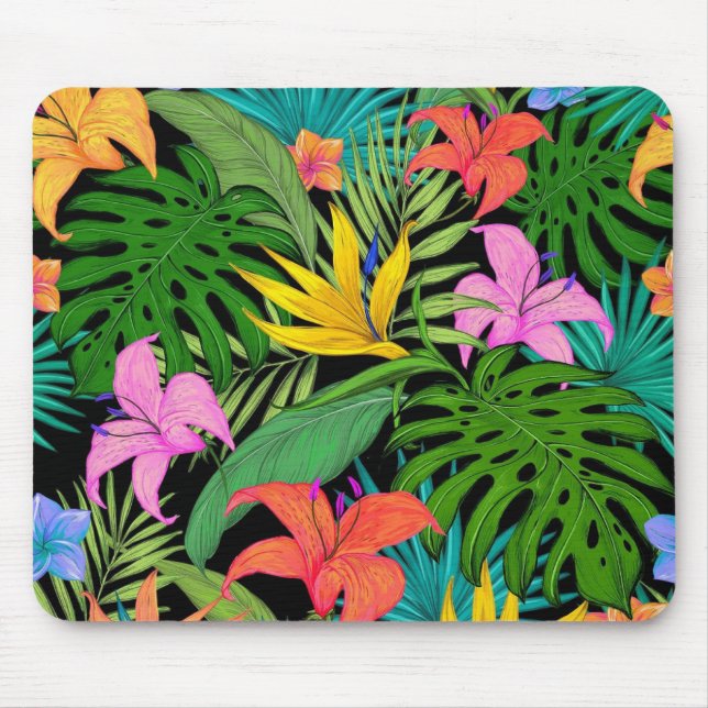 Mousepad Folhas Tropicais de Palma do Havaí (Frente)