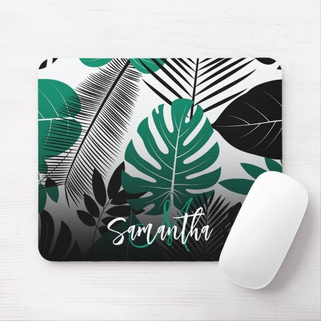 Mousepad Folhas tropicais de verão (Com mouse)