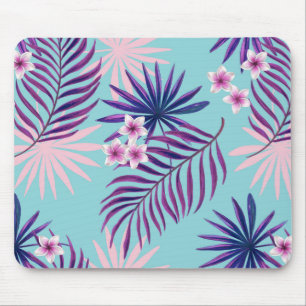 Mousepad Folhas tropicais e flores 2
