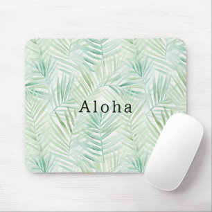 Mousepad Folhas Tropicais Verdes Aloha