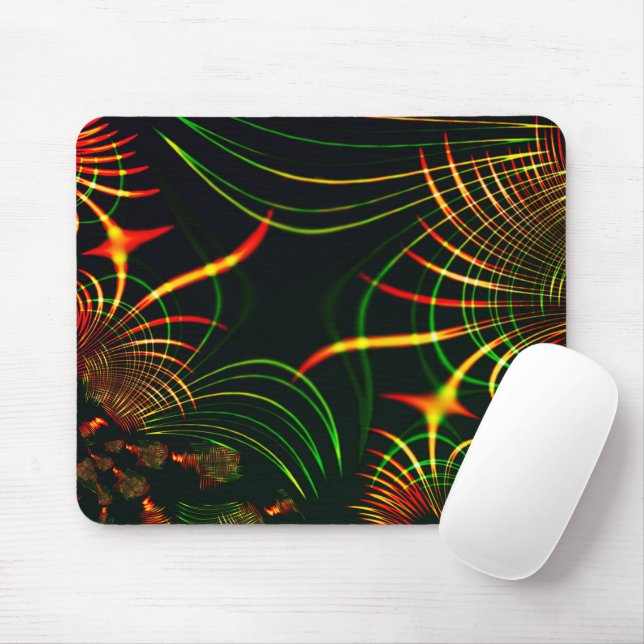 Mousepad Folhas verdes virtuais, "espinho cor de fogo" aver (Com mouse)