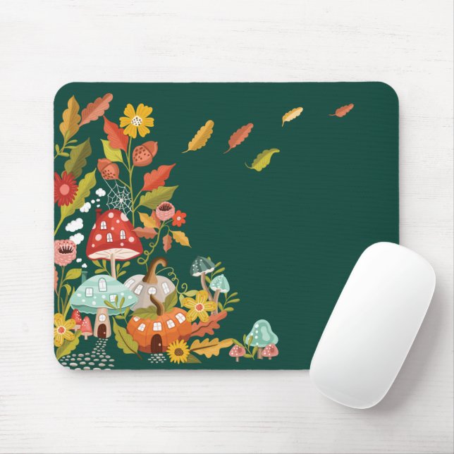 Mousepad Folhetos de outono de Fada Divertida Folhas de out (Com mouse)