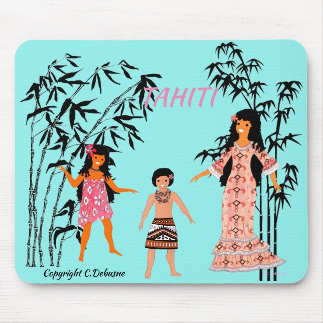 Mousepad Folklore de TAHITI, Polynésie française (Frente)