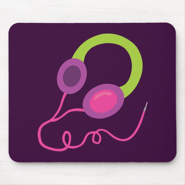 Mousepad Fones de ouvido neon (Frente)