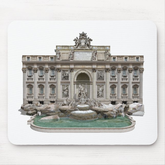 Mousepad Fontana di Trevi: Fonte do Trevi: modelo 3D: (Frente)