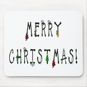 Mousepad Fonte de decoração de Natal feliz
