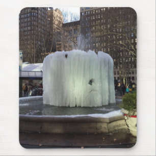 Mousepad Fonte de gelo congelado Bryant Park Nova Iorque NY