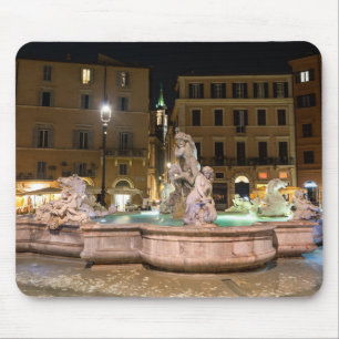 Mousepad Fonte de Netuno na Piazza Navona - Roma