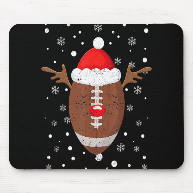 Mousepad Football Fan Reindeer Antlers Christmas Xmas Elk T (Frente)