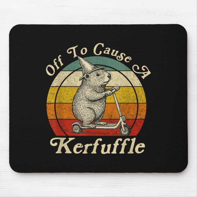 Mousepad Fora Para Causar Uma Confusão Funny Groundhog Ridi (Frente)