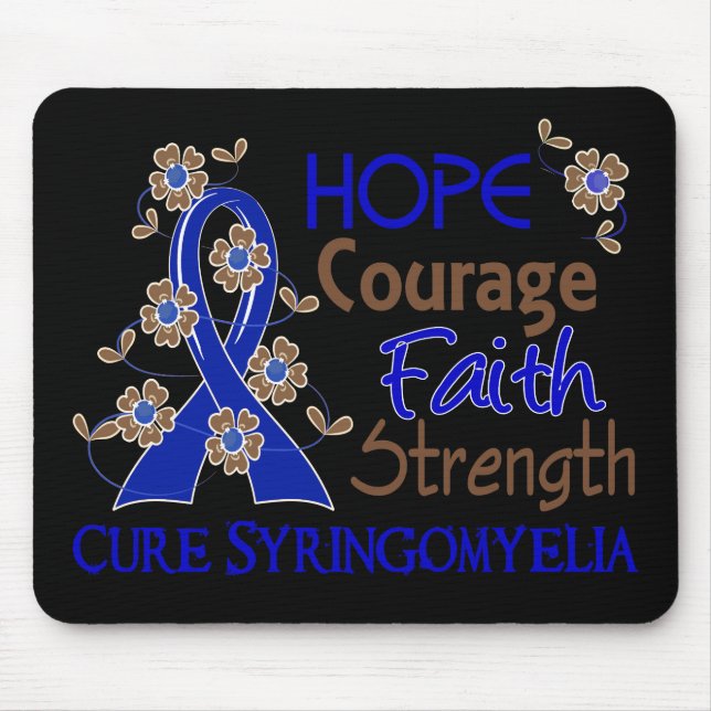 Mousepad Força 3 Syringomyelia da fé da coragem da (Frente)