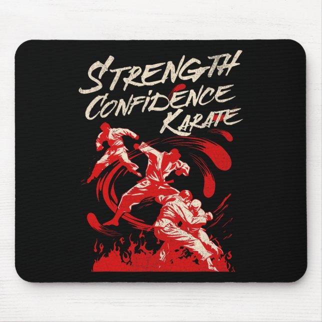 Mousepad Força Confiança Karate Espírito de Luta Marcial (Frente)