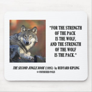 Mousepad Força de Rudyard Kipling das citações do lobo d