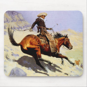 Mousepad Forças armadas da cavalaria do vintage, vaqueiro