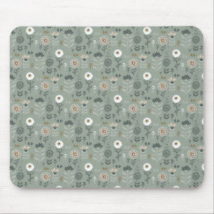 Mousepad Forest Floral Sage Green