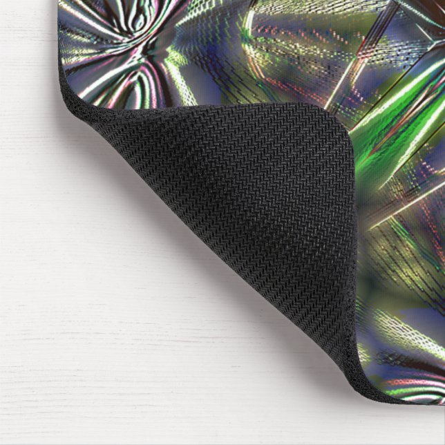 Mousepad forma abstrato em linhas pontilhadas em verde enve (Canto)
