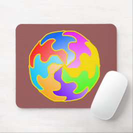 Mousepad Forma de Círculo Abstrato