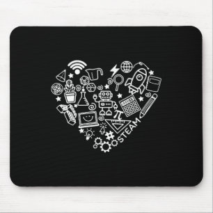 Mousepad Forma de coração a vapor Stem Professor Amante da