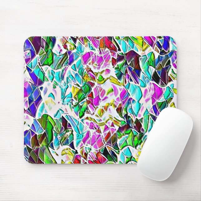 Mousepad Forma de pedras coloridas e brilhantes mergulhadas (Com mouse)