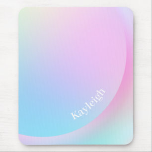 Mousepad Forma Gradiente do Arco-Íris de Pastel Suave