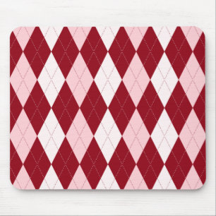 Mousepad Forma pequena cor-de-rosa carmesim vermelha do
