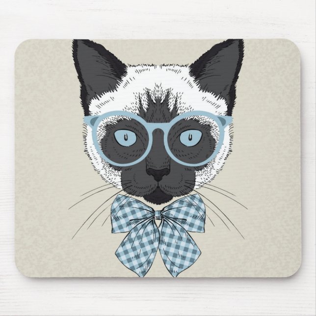 Mousepad Forma Smart do gato Siamese (Frente)