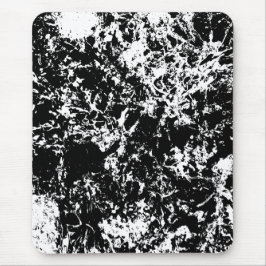 Mousepad Formação de gelo Abstrato a preto e branco