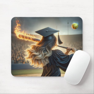 Mousepad Formanda Balançando um Taco de Beisebol em Chamas