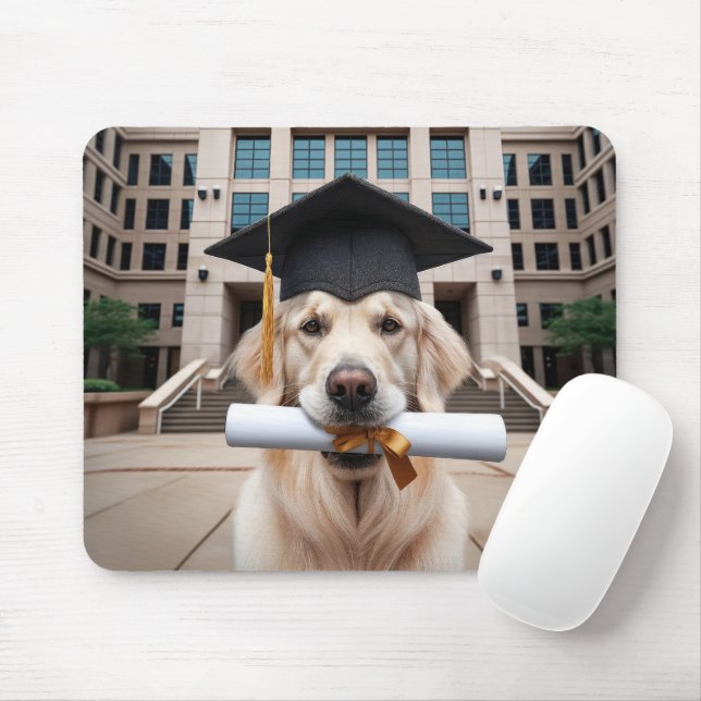 Mousepad Formando de Cachorro do Retriever do ouro (Com mouse)