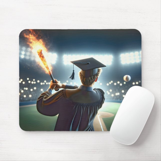 Mousepad Formando de Menino com Basebol e Bateria de Fiery (Com mouse)