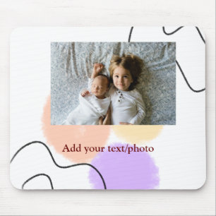 Mousepad Formas abstratas de aquarela abstrata adicionam te