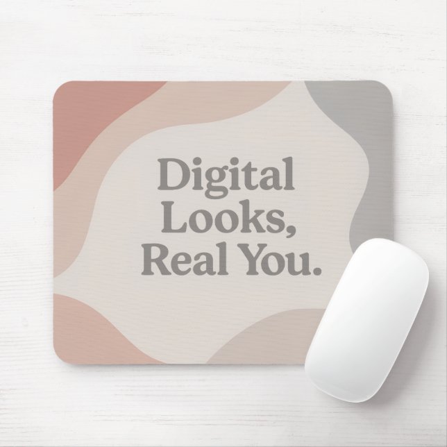 Mousepad Formas Abstratas Pastel Estéticas Olhar Digital (Com mouse)