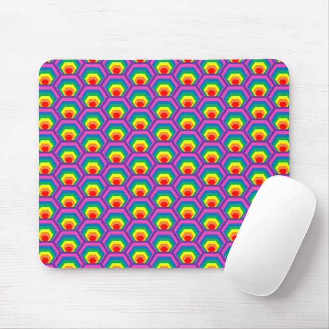 Mousepad formas Abstrato coloridas (Com mouse)